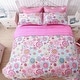 preview thumbnail 6 of 4, Cozy Line Mariah Pink Floral Girl Quilt Bedding Set
