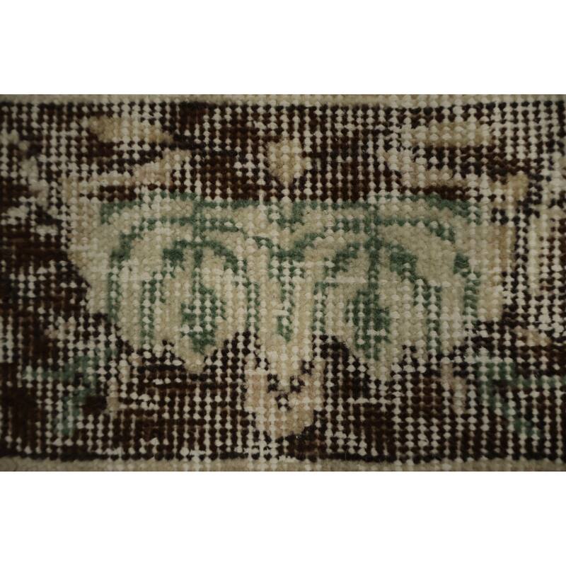 Hand Knotted Oriental 100% Wool Carpet Transitional Floral Beige & Ivories Anatolian Area Rug - 9' 1'' X 5' 4''