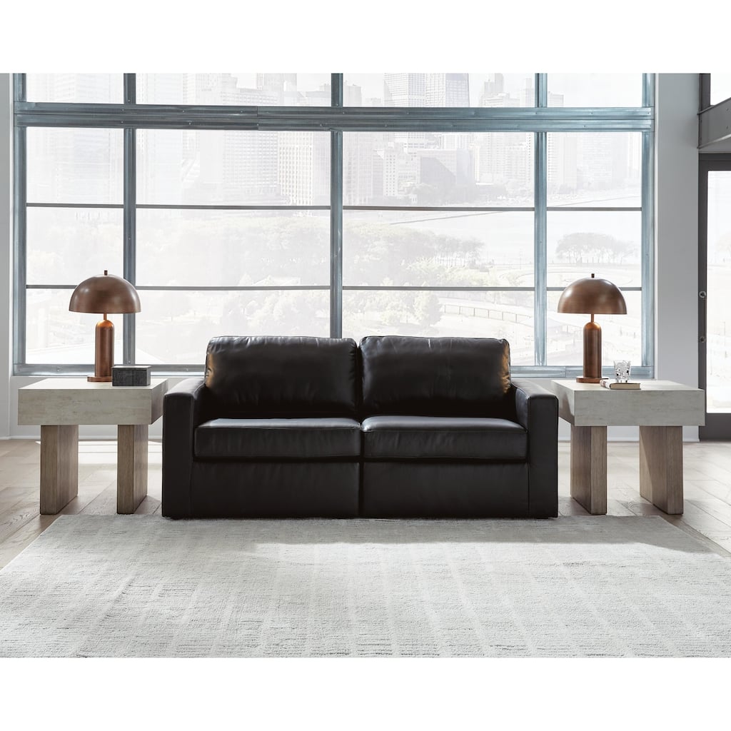Signature Design by Ashley Modmax II Black 2-Piece Sectional Loveseat - 76" W x 38" D x 36" H