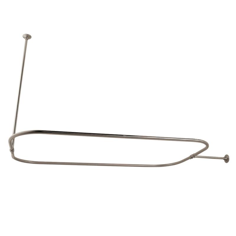 Kingston Brass Vintage Rectangular Shower Curtain Rod - Polished Nickel