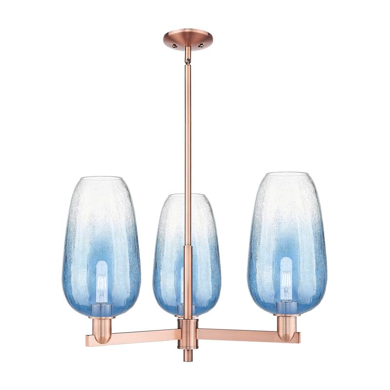 Innovations Lighting Downtown Urban - Brookhaven Flute - 3 Light 18" Stem Hung Chandelier