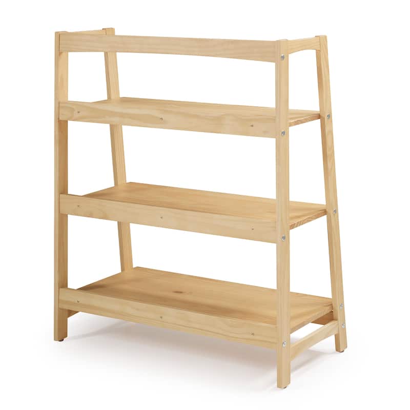 Mid Century Solid Wood Open Shelving Unit