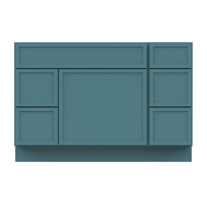 Vanity Art 48" Birch Freestanding Bathroom Vanity Cabinet without Top