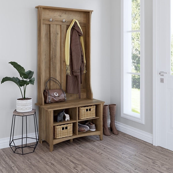 Bush furniture salinas hall on sale tree with storage bench