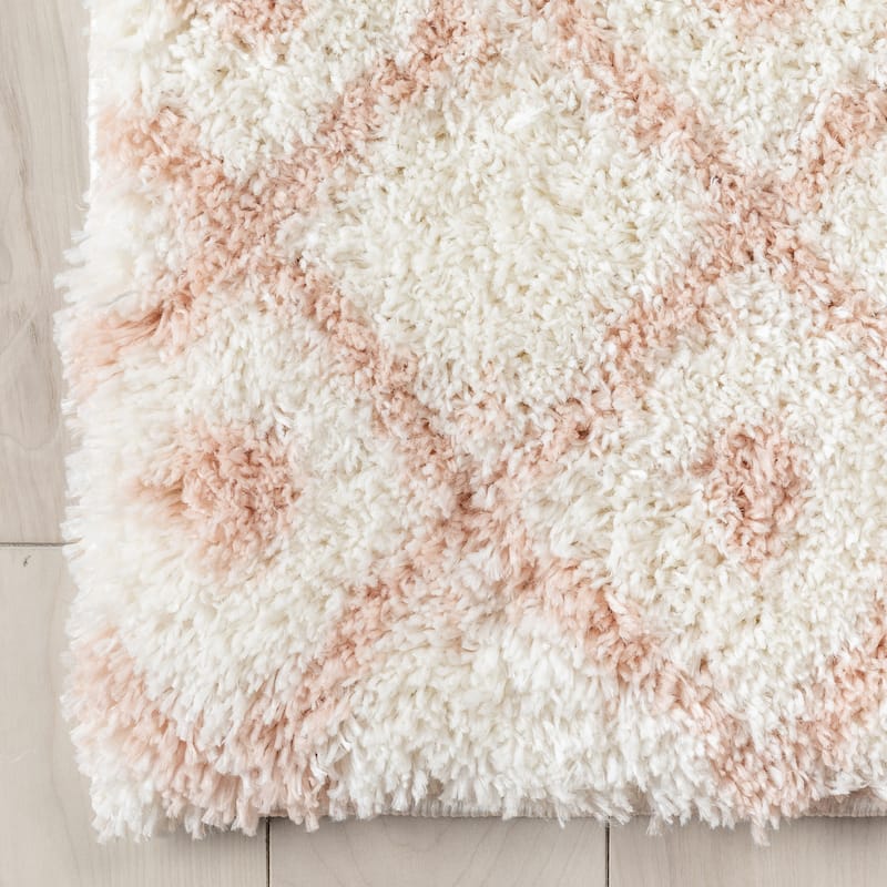 Well Woven Celeste Coimbra Moroccan Diamond Pattern Area Rug