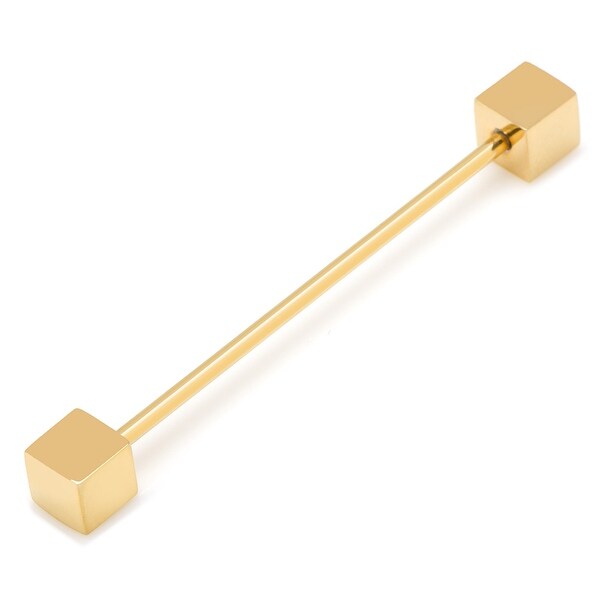 Gold Square Eyelet Collar Bar