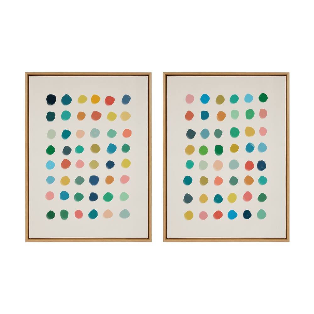 Kate and Laurel Sylvie Meditation 1 and 2 Framed Canvas by Kelly Knaga