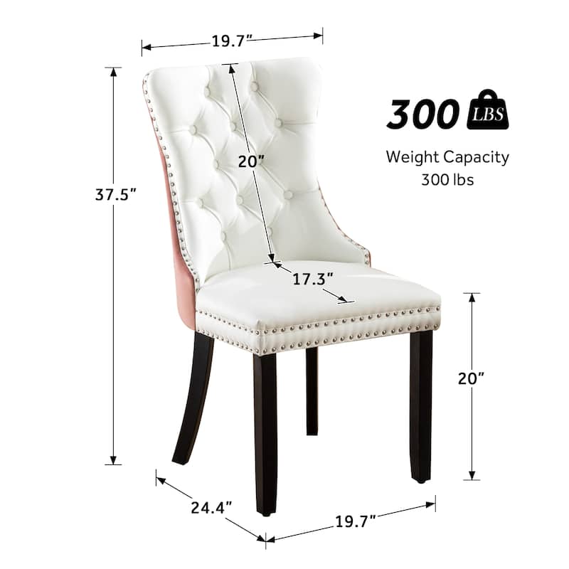 Modern Tufted Velvet Side Dining Chairs (Set of 4)