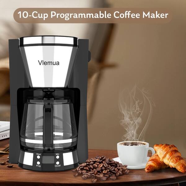 10 Cup Programmable Coffee Maker with Smart Anti-Drip SystemQuick Brew,  Keep-Warm Plate, Electric Filter - Bed Bath & Beyond - 39868358