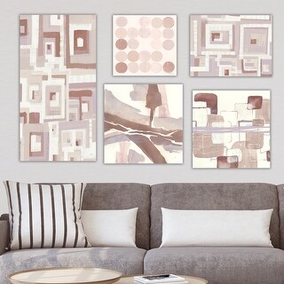 Shop Abstract 625' Hand-painted Oil Gallery-wrapped Canvas Art Set