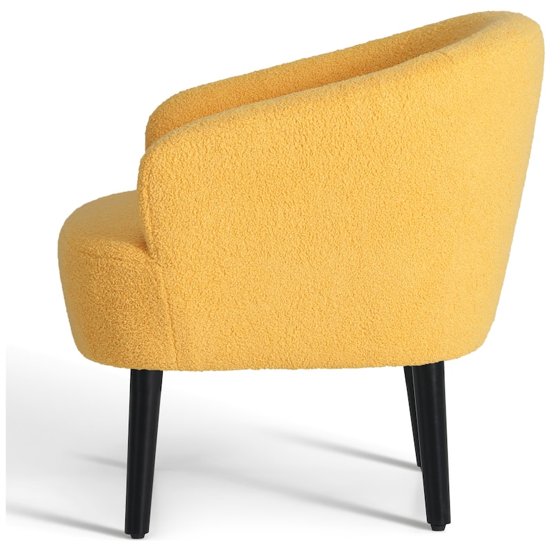 Bayville Sherpa Polyester Upholstered Faux Shearling Barrel Chair - (Set of 2)