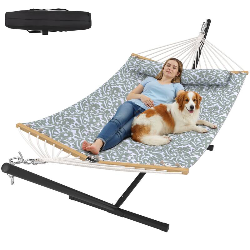 EROMMY Modern Portable Hammock, Hand-Woven Ropes, Anti-Tipping Design for Backyards, Beaches & Campsites