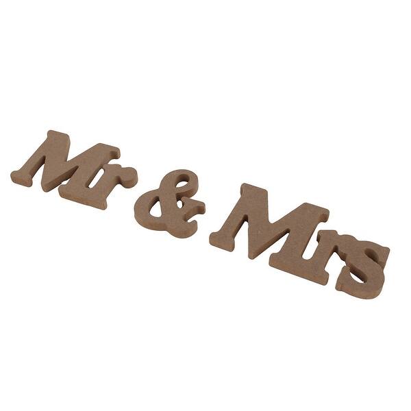Shop Wedding Wooden Mr And Mrs Letters Alphabet Diy Wall Decoration Wood Color 3 In 1 Overstock 28875317