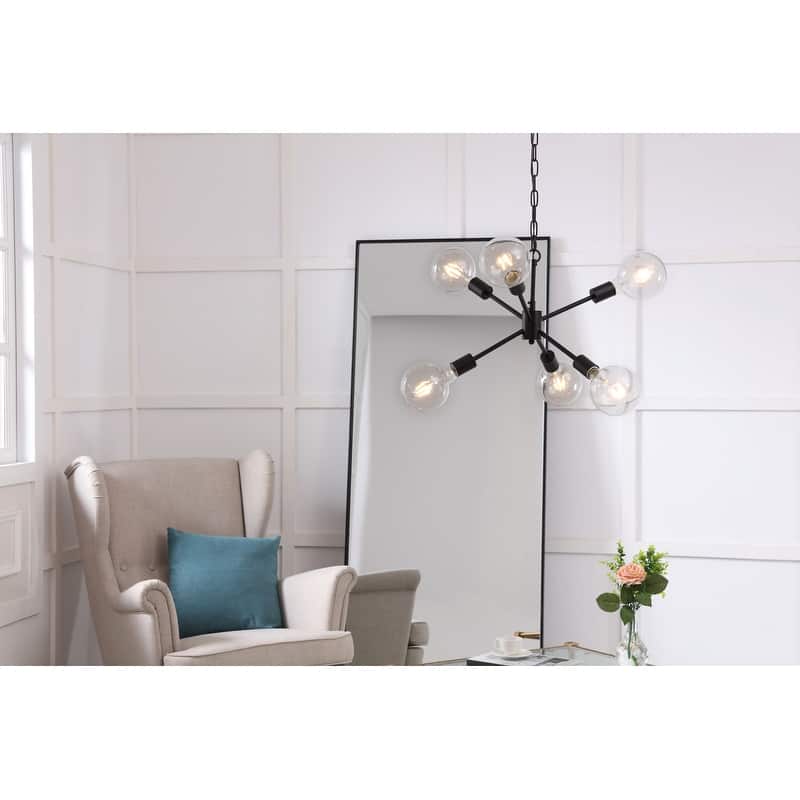 Maya 16-Inch Clear 6-Light Pendant