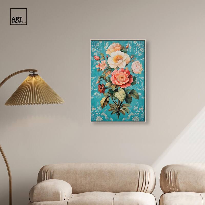 Floral Azure Ascent II Canvas by Art Remedy