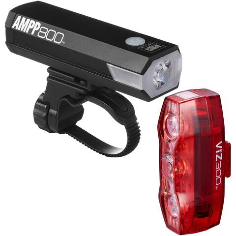 CatEye Headlight and Rear Light Combo Kit - AMPP800/ViZ300 - N/A