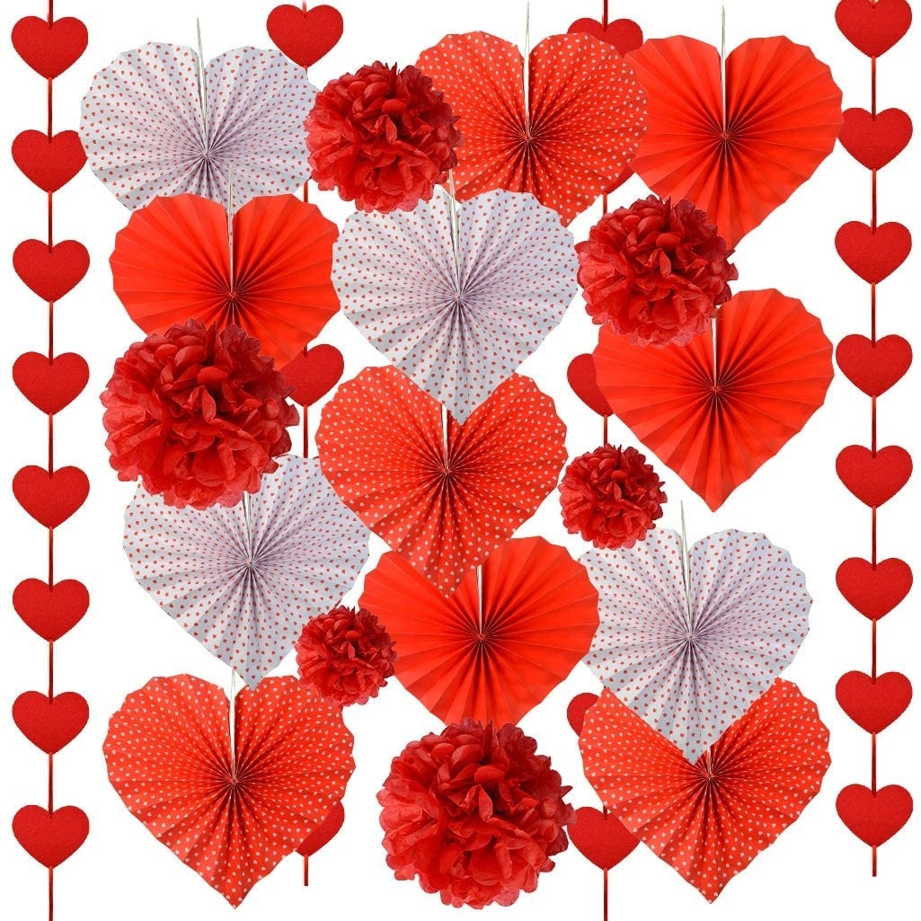 Red Valentine Heart Wreaths Heart Shaped Wreaths Hanging Valentines Day  Wreaths Decorations for Wedding Birthday Party Front Door Wall Window  Mantel