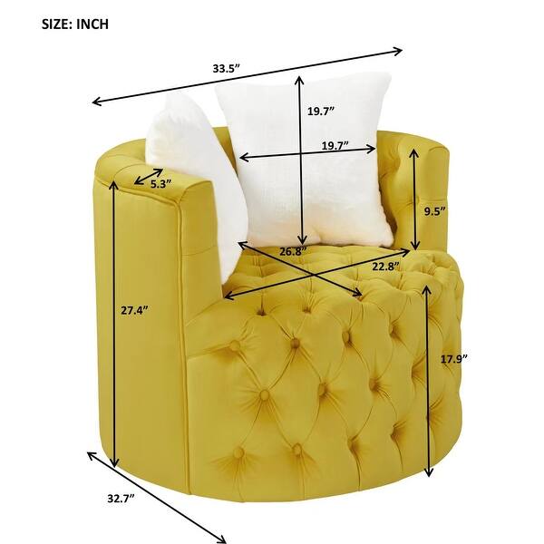 Shell Back Swivel Chair Shell Back Swivel Barrel Chair with 2 Pillows - Bed Bath & Beyond ...