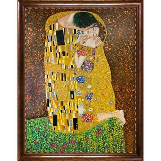 Gustav Klimt 'The Kiss' (Full view) Hand Painted Oil Reproduction - Bed ...