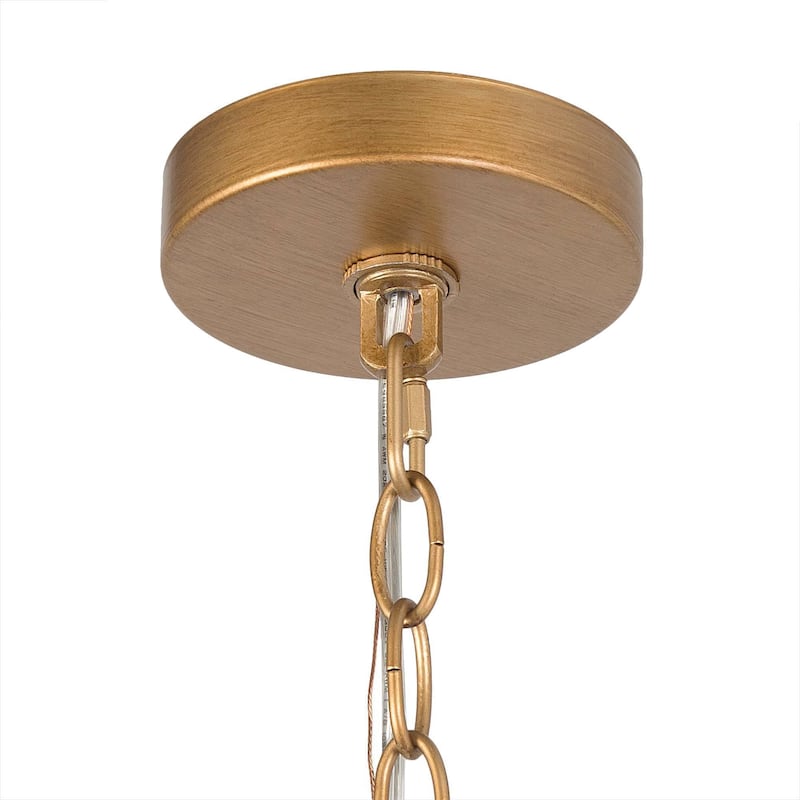 Modern Antique Cylinder 1-Light Brass Gold Pendant Light for Kitchen Island Dining Room