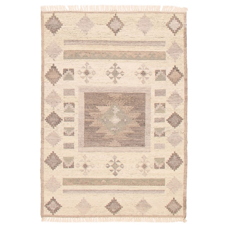 Ankara FW Yellow Kilim 5'2" x 7'8" - 5'2 x 7'8 - Light Yellow - 5'2 x 7'8