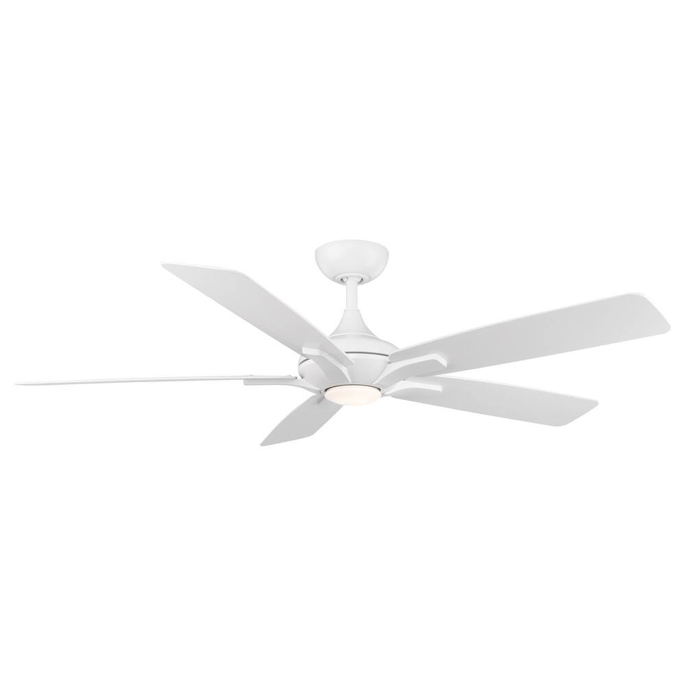 Mykonos Indoor and Outdoor 5-Blade Smart Ceiling Fan 60in with 3000K LED Light Kit and Remote Control