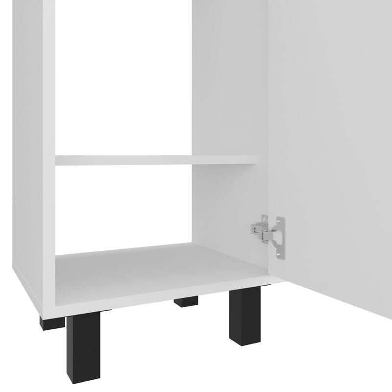 Modern aesthetic Bathroom Vanity, 1 Door, 4 Legs with Sturdy construction for stability