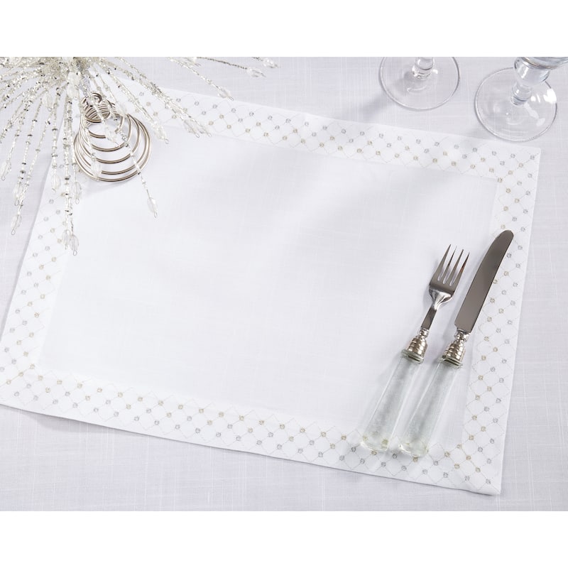 Polished Patterns Metallic Lattice Placemat (Set of 4)