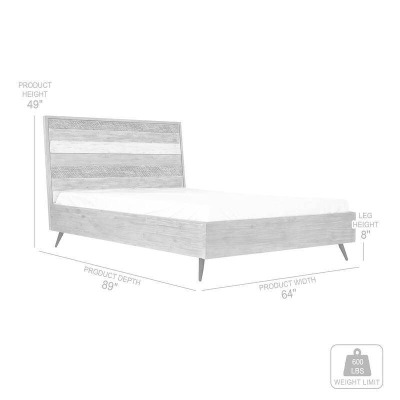 Bridges Platform Bed in Two Tone Acacia Wood