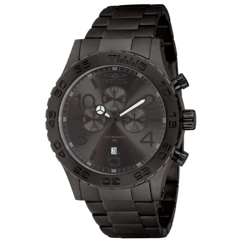 Invicta Men's 1272 Specialty Quartz Chronograph Gunmetal Dial Watch - Gun Metal
