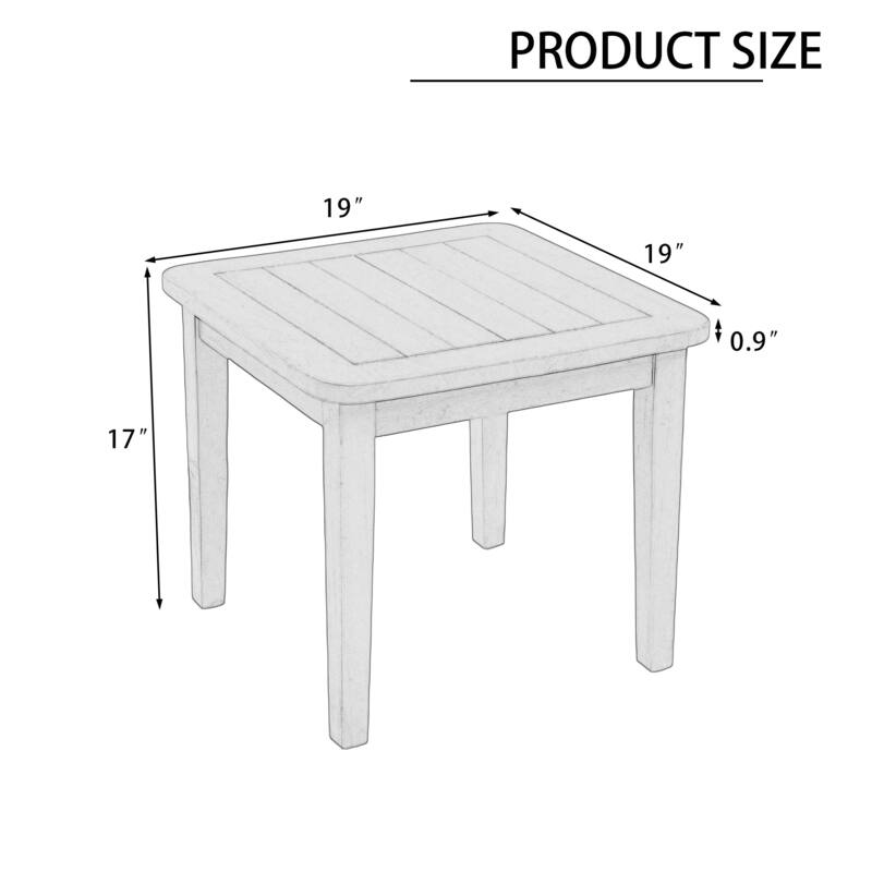 Adirondack Square Teak Patio Side Table All Weather