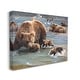 Stupell Grizzly Bear Family Fishing Canvas Wall Art by Bonnie Marris ...