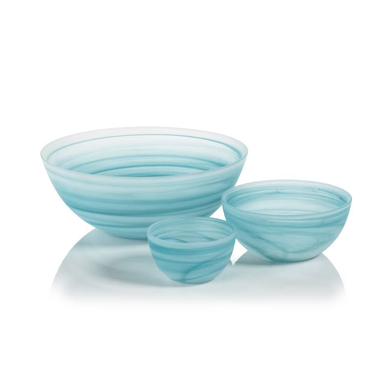 Barren Alabaster Glass Bowls, Set of 4
