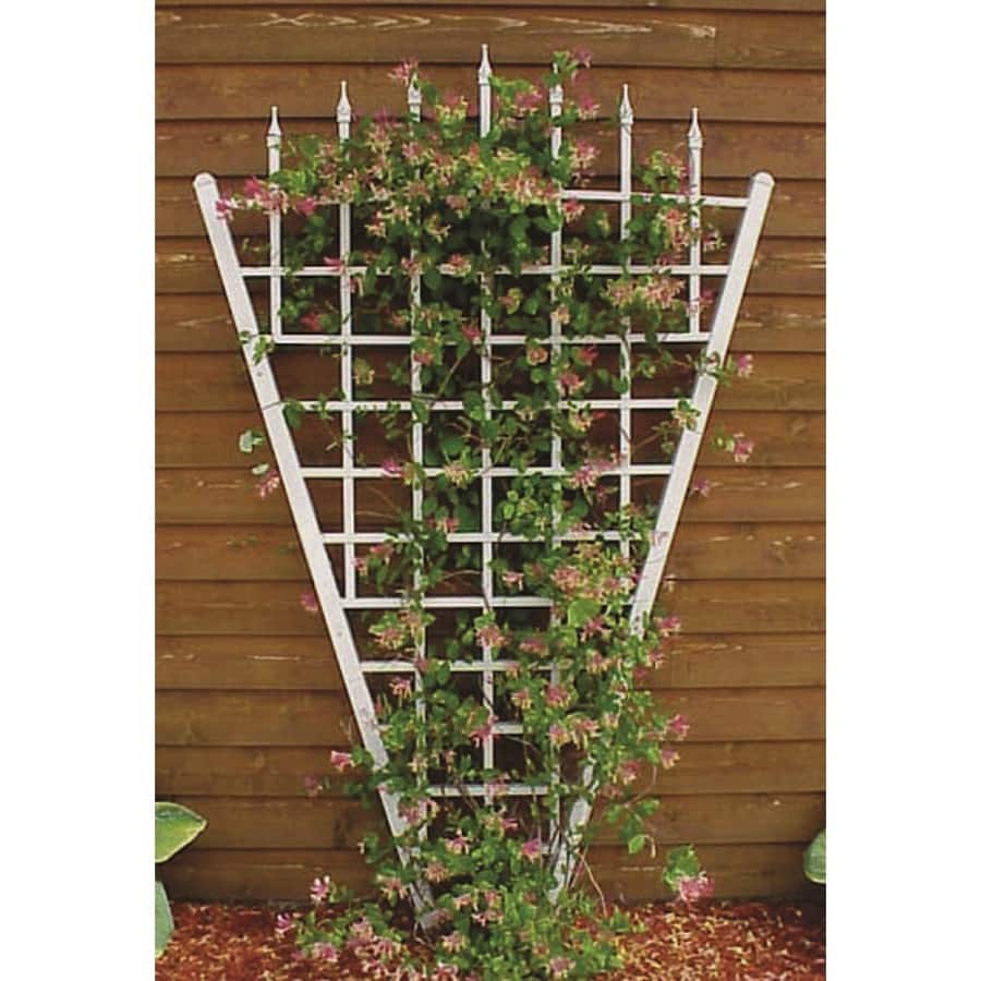 DuraTrel Estate 58" x 94" White Vinyl Fan Trellis