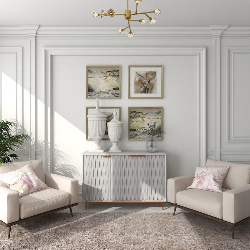 White Ceramic Tall Fluted Urn Living Room Decorative Jars with Grooves and Lid