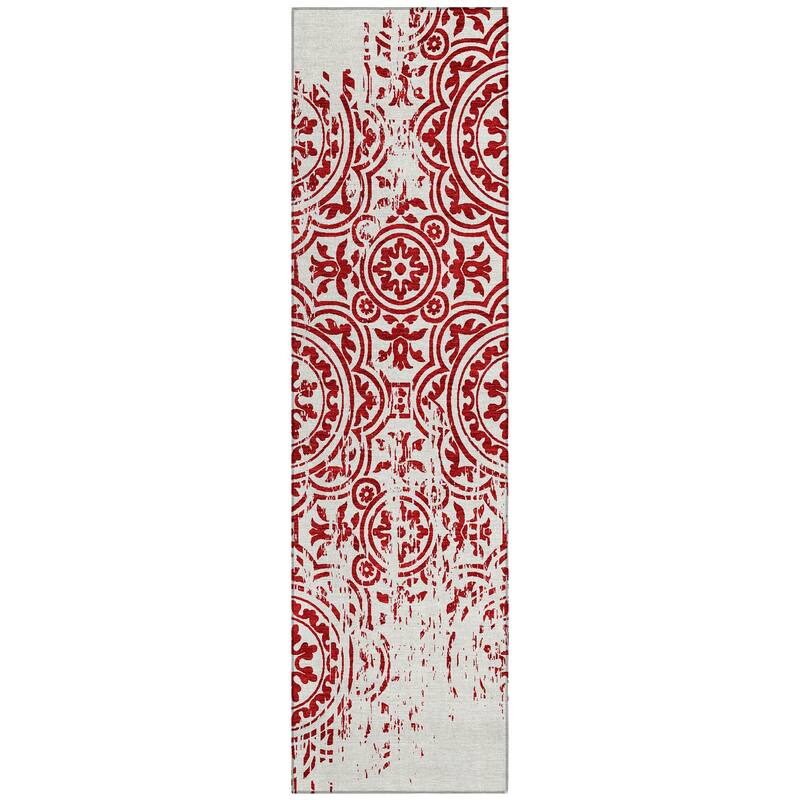 Machine Washable Indoor/ Outdoor Chantille Suzani Vintage Rug