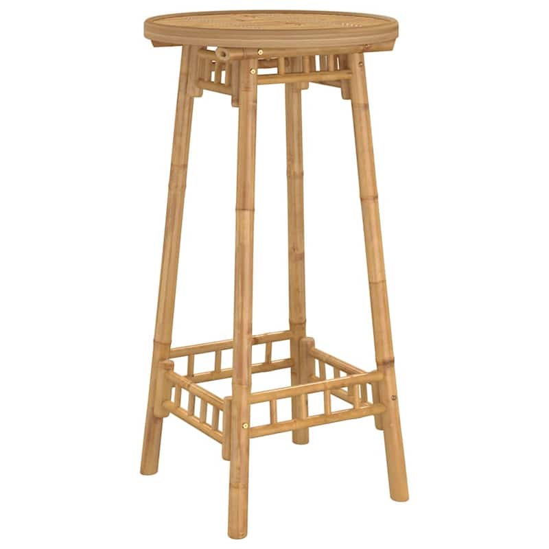 vidaXL Outdoor Bar Set Natural Bamboo Bamboo Medium Foldable