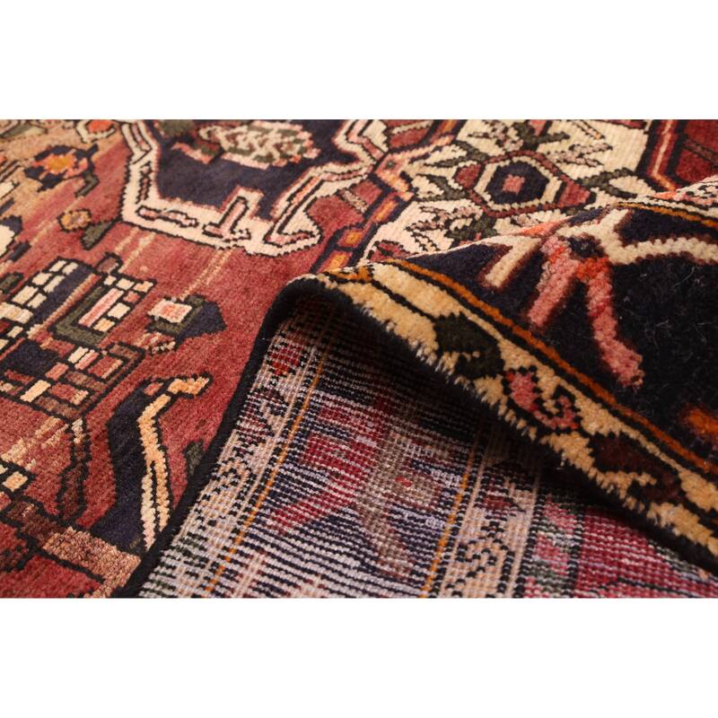 ECARPETGALLERY Hand-knotted Andelz Dark Red Wool Rug - 4'9 x 6'3