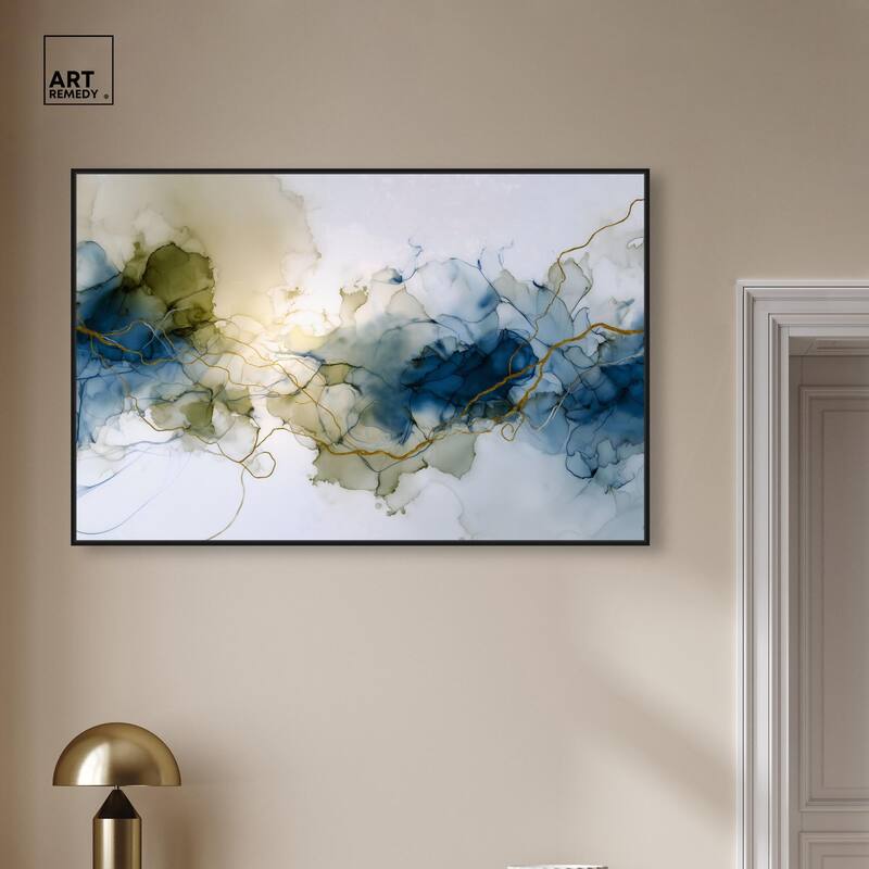 Fluid Geode Canvas by Art Remedy