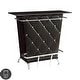 preview thumbnail 5 of 10, Furniture of America Mine Contemporary 47-inch Wide Faux Leather Tufted Bar Table