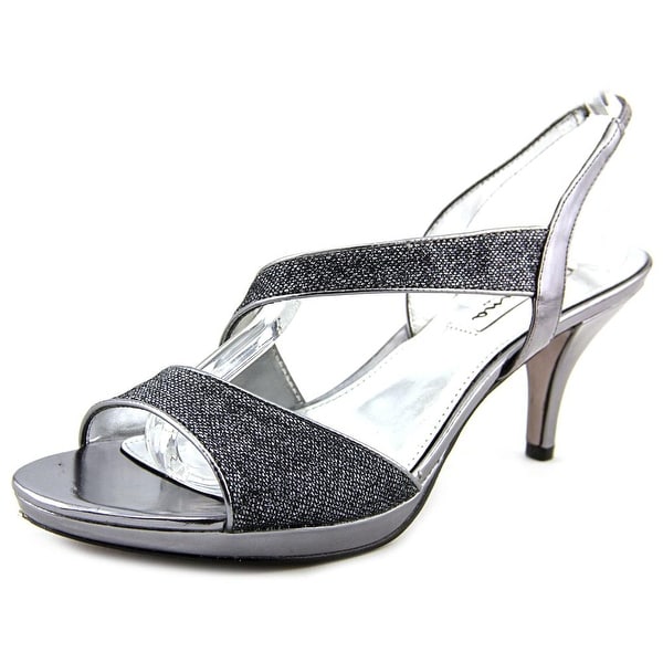 Nina Newark Women Open Toe Synthetic Silver Sandals