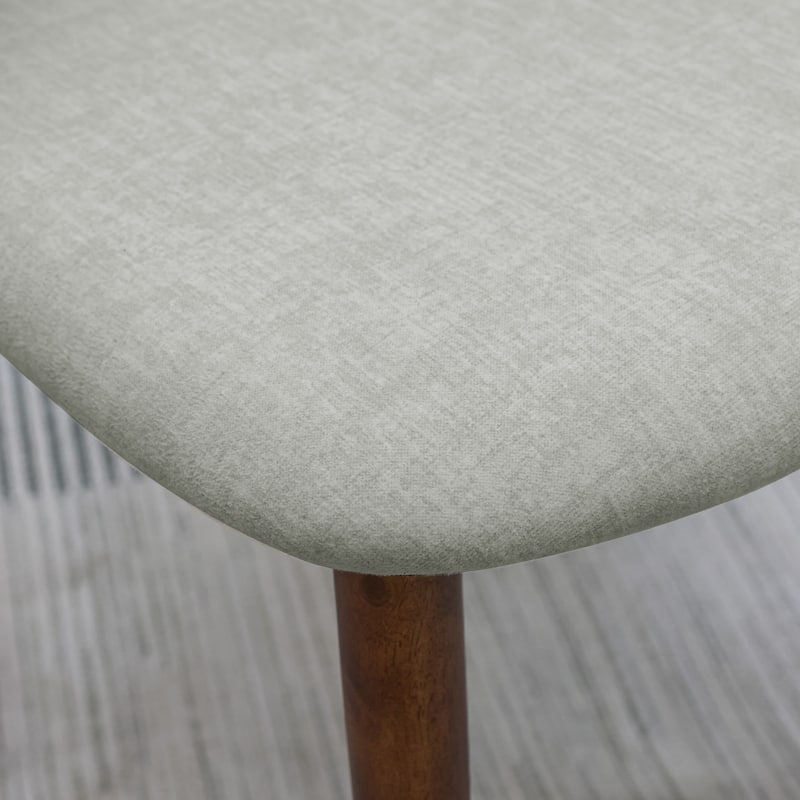 Flannelette Upholstered Dining Chair with Walnut Solid Wood Legs, Armless Chair Set of 2 for Kitchen, Restaurant, Living