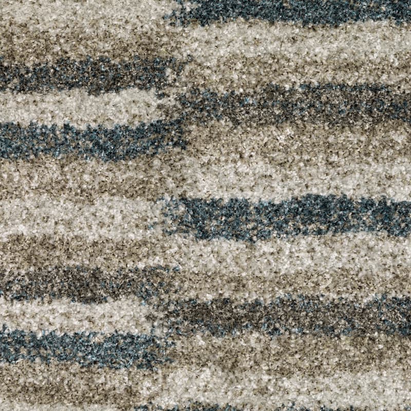 Style Haven Archer Multi Striped Teal/ Grey Indoor Area Rug.