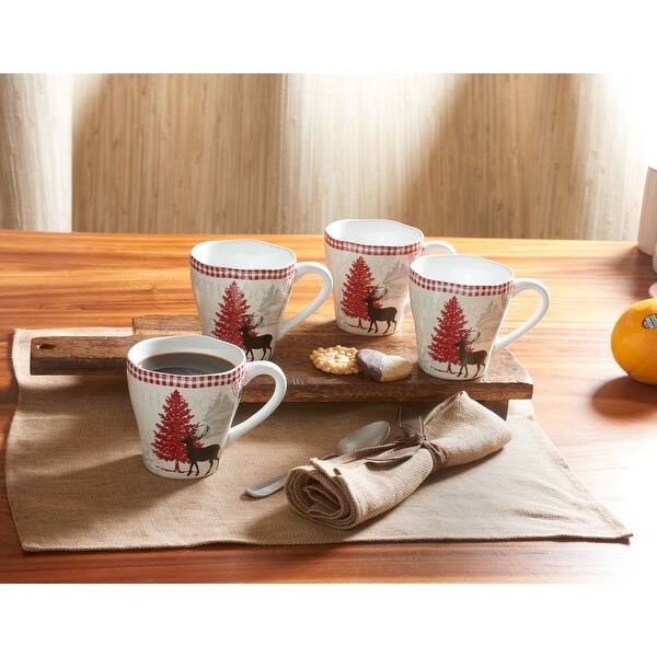 222 Fifth, Northwood Cottage - Set Of 4 Mugs, Cream - Bed Bath & Beyond -  34525973