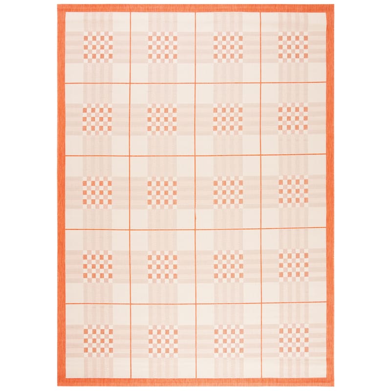 SAFAVIEH Courtyard Jacqui Indoor/ Outdoor Waterproof Patio Backyard Rug - 8' x 11' - Natural/Terra