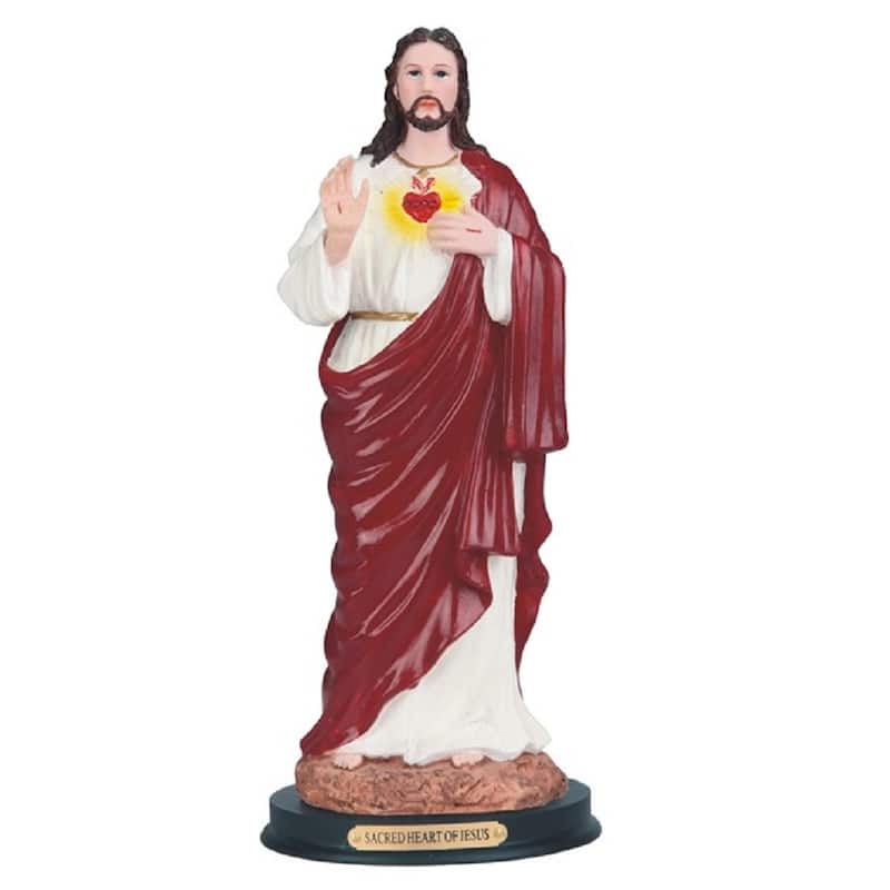 Q-Max 16"H Sacred Heart of Jesus Statue Holy Figurine Religious Decoration