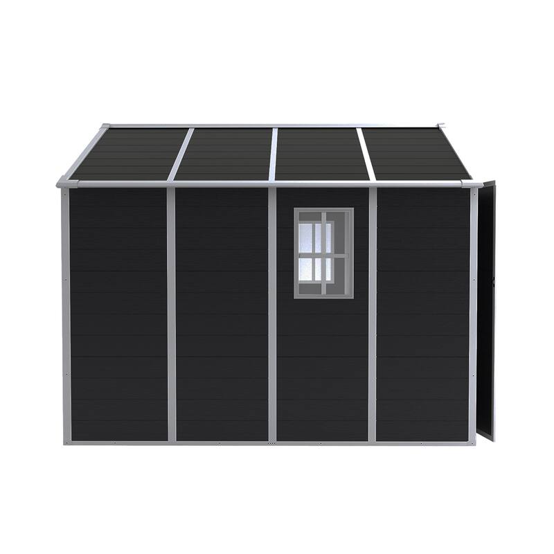 8*8ft Resin Storage Shed, High Quality PP Material, Waterproof, Rust And UV Proof, Large Storage Space, 12mm Thick PP Board