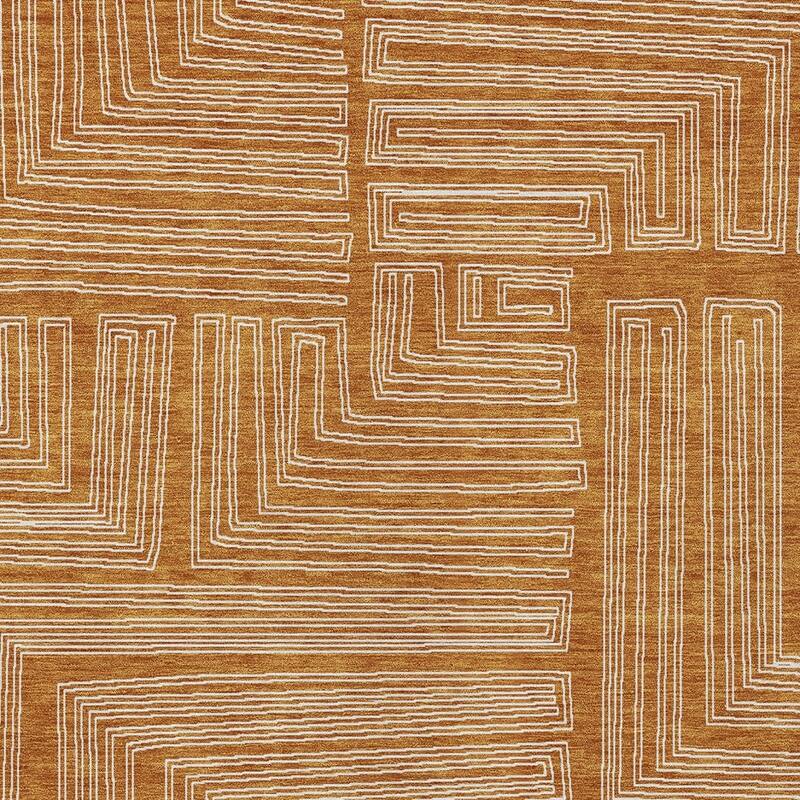 HomeRoots Geometric Transitional Rectangle Outdoor Rug