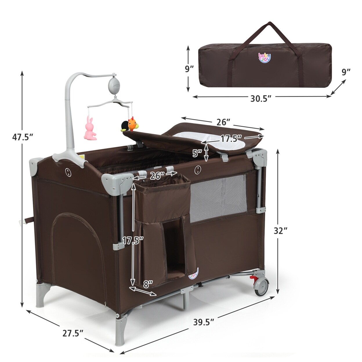 Gymax 5 in 1 bassinet clearance