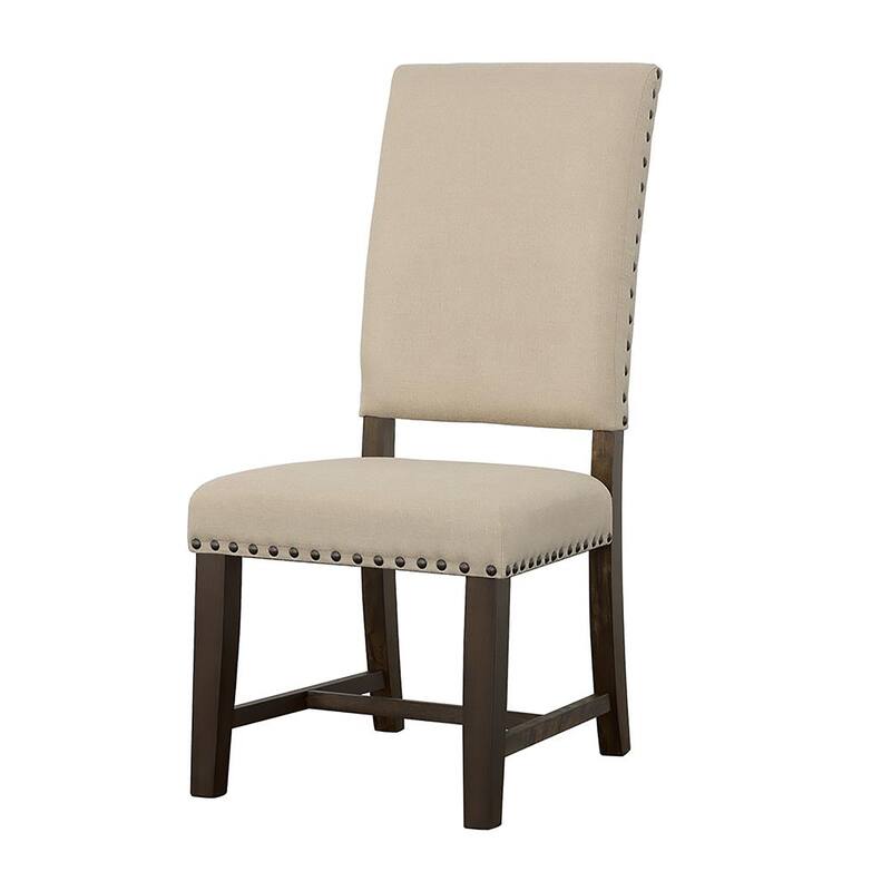 Upholestered Side Chair,Dining Chair with Wooden Legs (Set of 2)